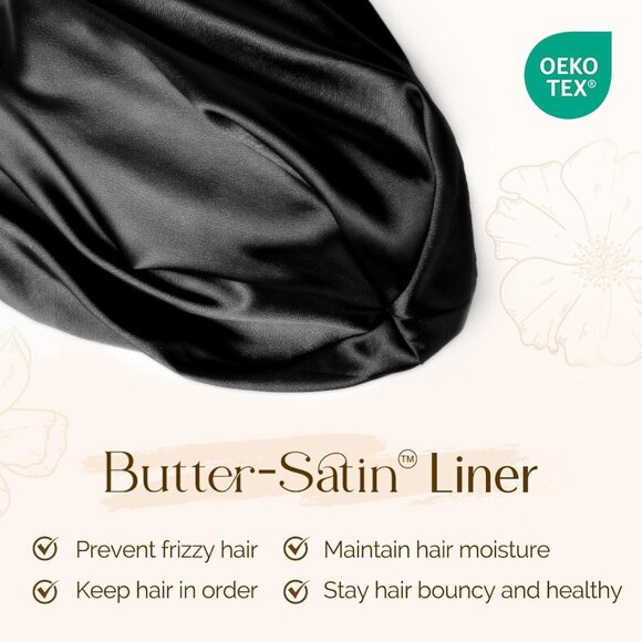 🆕Women's Silk Satin Bonnet Hair Cover Sleep Cap - Adjustable Slouchy Beanie - Picture 2 of 7